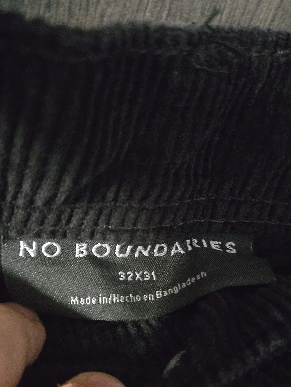 No Boundaries Black Corduroy Pants